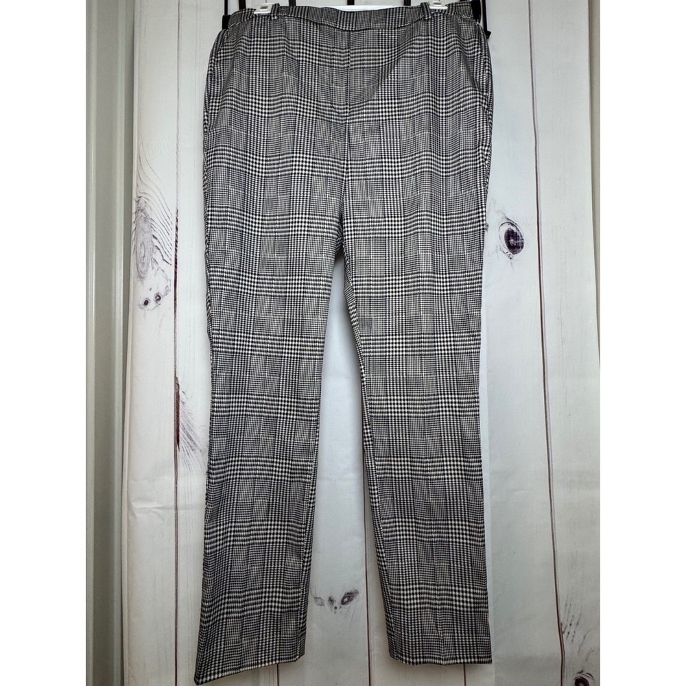 H&M Woman's Pin Striped Plaid‎ Patterned Trouser Pants / Size 10 / Sku0047